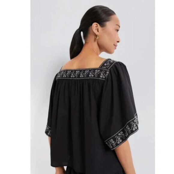 NWT Tuckernuck Embroidered Bouquet Jansen Black 2 Piece Maxi Skirt Set Sz XL - Picture 5 of 13